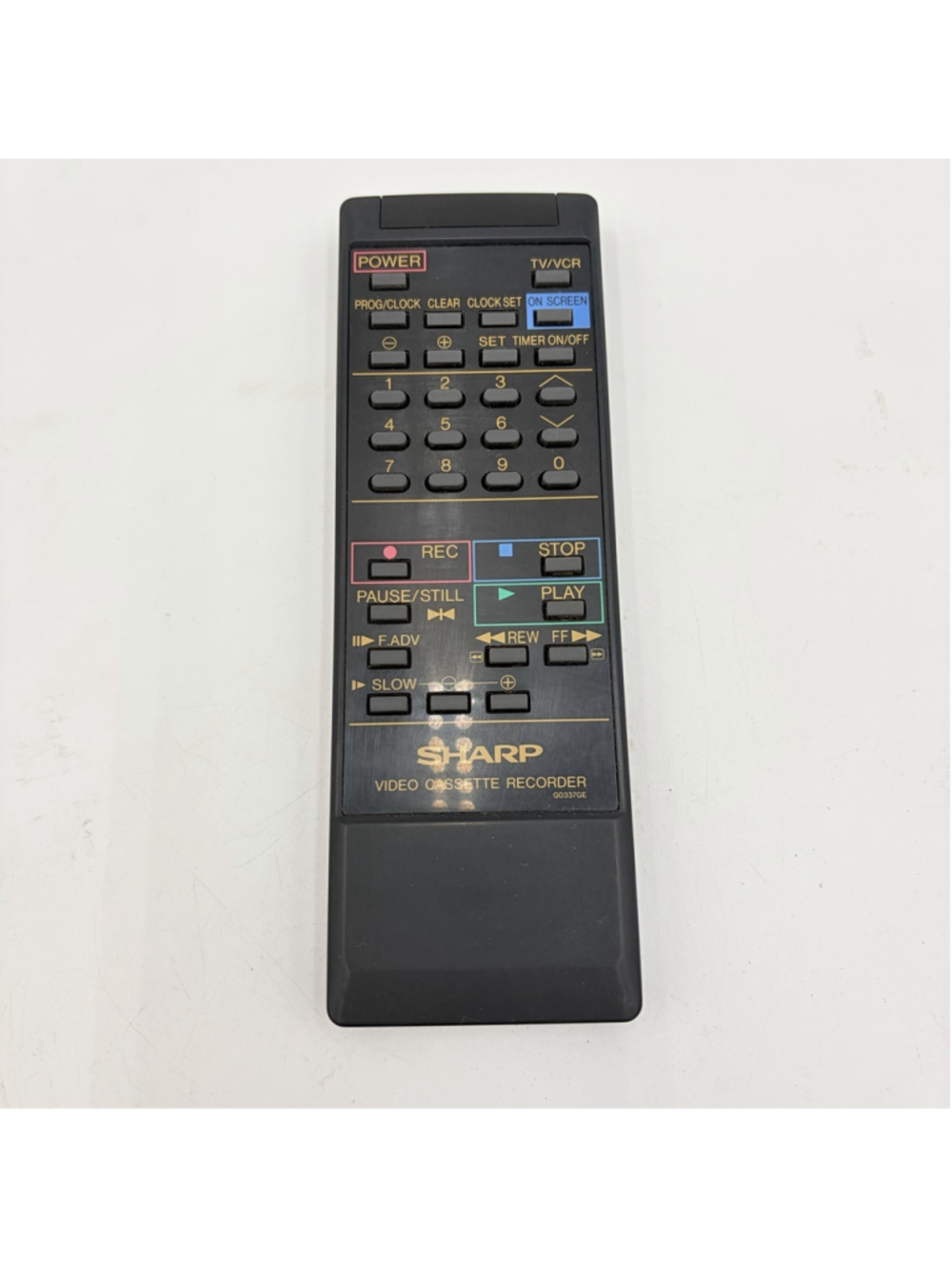 Sharp G0337GE VCR Remote Control Video Cassette Recorder Tested Works